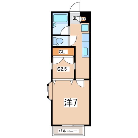 郡山駅 バス18分  帝京安積高校下車：停歩7分 2階の物件間取画像